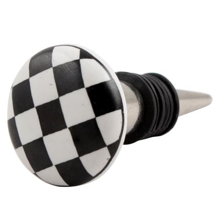 Chess Flat Ceramic Wine Stopper